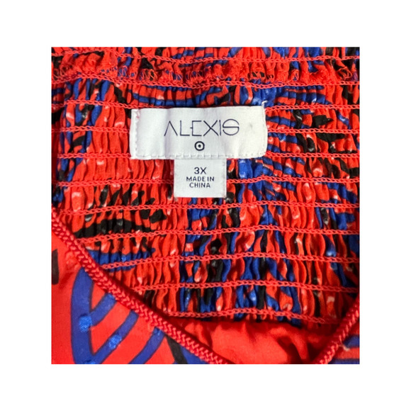 Alexis x Target Women’s Dress Botanical Tie Strap Asymmetrical Hem Plus Size 3X - Picture 6 of 7